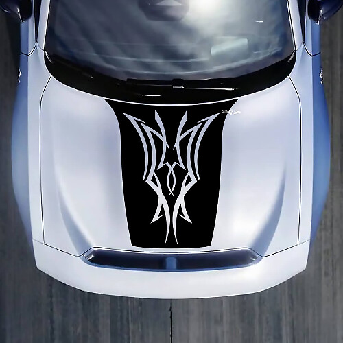 Hood Tribal Decal Sticker for Dodge Charger Electric
