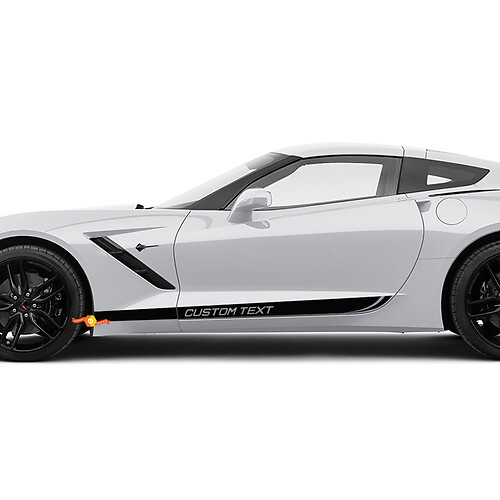 Portes latérales de texte personnalisé rayures autocollants pour les autocollants Chevrolet Corvette
