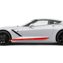 Portes latérales de texte personnalisé rayures autocollants pour les autocollants Chevrolet Corvette
 2