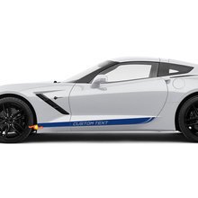 Portes latérales de texte personnalisé rayures autocollants pour les autocollants Chevrolet Corvette
 3