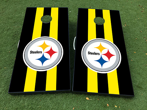 Autocollant de jeu de société Cornhole des Steelers de Pittsburgh, enveloppes en vinyle avec stratifié
