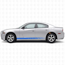 Autocollant vinyle latéral à bandes strobes doubles pour Dodge Charger 2011-2014_2
