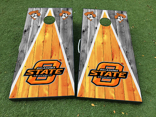 Set d'autocollants en vinyle pour planche de cornhole de l'Oklahoma State University