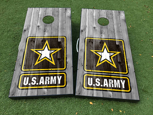 Set d'autocollants pour recouvrement de planche de cornhole style militaire de l'Armée américaine