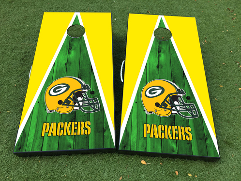 Autocollant de jeu de société Green Bay Packers Cornhole en vinyle plastifié