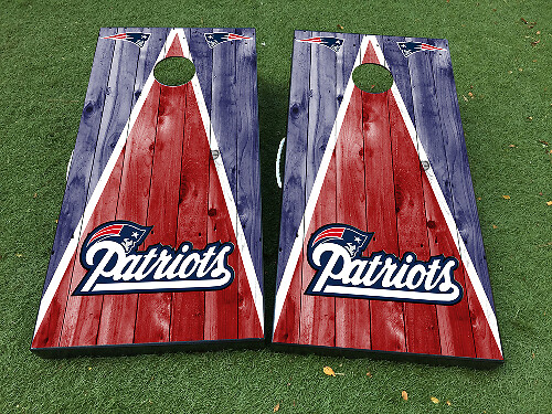 Ensemble d'autocollants en vinyle pour planche de cornhole des New England Patriots