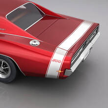 Kit de décalcomanies en vinyle bandes arrière coffre et panneau latéral pour Dodge Charger 500 1969_2