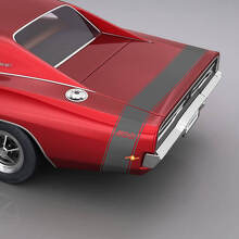 Kit de décalcomanies en vinyle bandes arrière coffre et panneau latéral pour Dodge Charger 500 1969_3