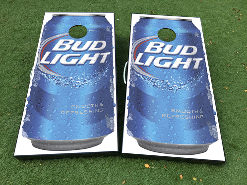 Bud Light Beer Cornhole Jeu de société Autocollant Vinyle Wraps avec stratifié