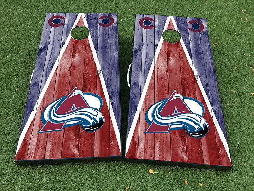 Ensemble d’autocollants vinyle pour planche de cornhole style Colorado Avalanche
