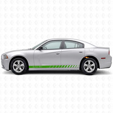 Autocollant vinyle latéral à rayures stroboscopiques personnalisées pour Dodge Charger 2011-2014_3