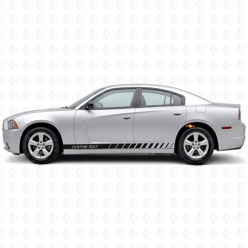 Autocollant vinyle latéral à bandes stroboscopiques personnalisées pour Dodge Charger 2011-2014