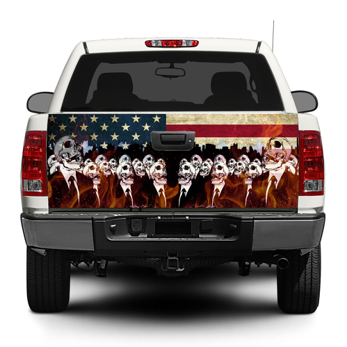 Zombie American USA drapeau Tailgate Decal Sticker Wrap Pick-up Truck SUV Car