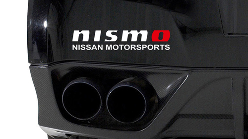 Lot de 2 autocollants en vinyle NISMO Nissan Motorsports Racing pour GTR Altima 350Z 370Z.