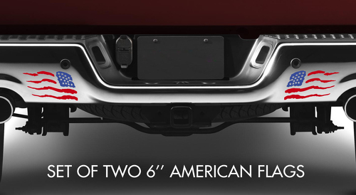 2x Std inversé USA drapeau américain étoiles rayures patriotique voiture camion vinyle autocollant décalcomanie