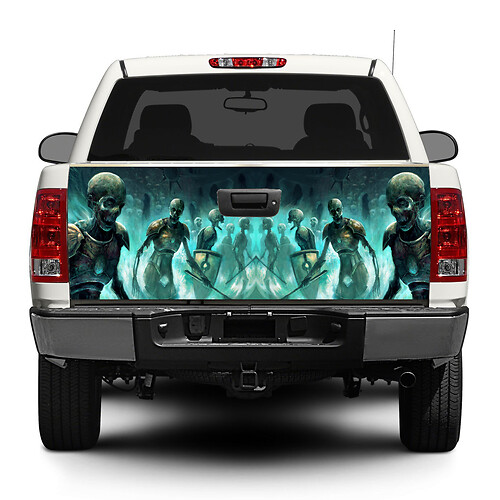 Autocollant en vinyle Blindé Skeletons pour hayon de camionnettes SUV
