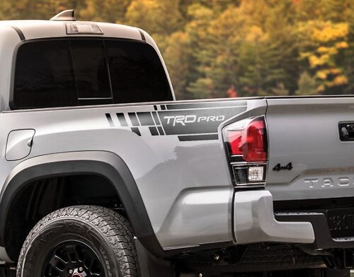 Autocollant Vinyle Décoratif de Style Géométrique TRD Pro pour Porte-Benne de Toyota Tacoma