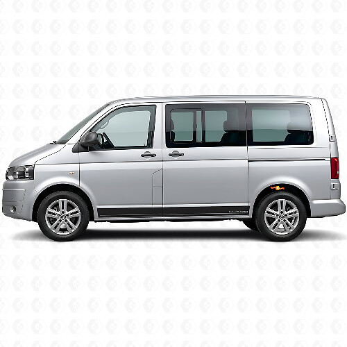 Kit d'autocollants vinyle bande latérale de marque pour Volkswagen T5 Multivan