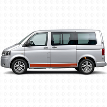 Kit d'autocollants vinyle bande latérale de marque pour Volkswagen T5 Multivan_4