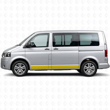 Kit d'autocollants vinyle bande latérale de marque pour Volkswagen T5 Multivan_5