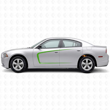 Bandes de style C avec contour intérieur autocollant vinyle latéral pour Dodge Charger 2011-2014_4