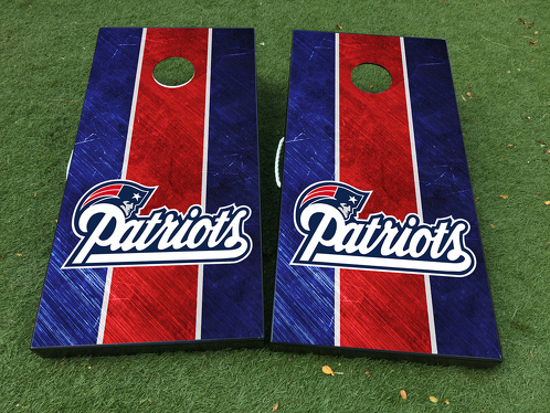 New England Patriots Football Cornhole Jeu de société Autocollant Vinyle Wraps avec stratifié