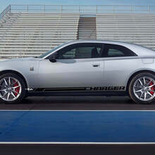 Autocollant en vinyle bandes bas de caisse Charger pour Dodge Charger Électrique_3