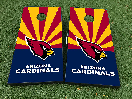 Set d'autocollants vinyle pour plateau de cornhole style Arizona Cardinals