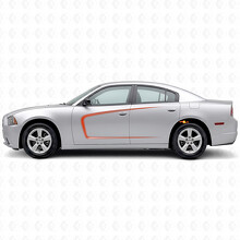 Autocollant Vinyle Latéral à Rayures Contour Style C pour Dodge Charger 2011-2014_4