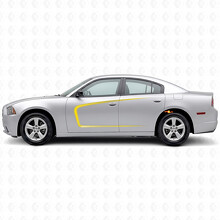 Autocollant Vinyle Latéral à Rayures Contour Style C pour Dodge Charger 2011-2014_5