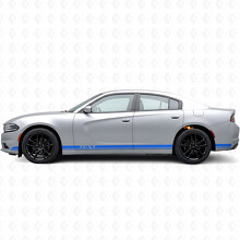 Autocollant vinyle latéral à bandes doubles et texte personnalisé pour Dodge Charger 2015-2026_2