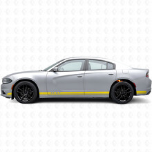 Autocollant vinyle latéral à bandes doubles et texte personnalisé pour Dodge Charger 2015-2026_5