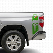 Autocollant en vinyle bandes crâne TRD Punisher pour montant de porte Toyota Tundra_3