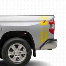 Autocollant en vinyle bandes crâne TRD Punisher pour montant de porte Toyota Tundra_5