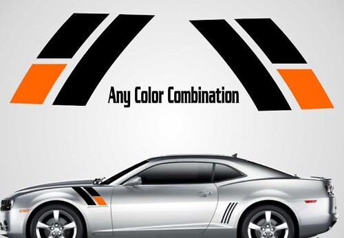 2010 2011 2012 2013 2014 - 2020 45e anniversaire Chevy Camaro Fender Stripes Autocollant SS
