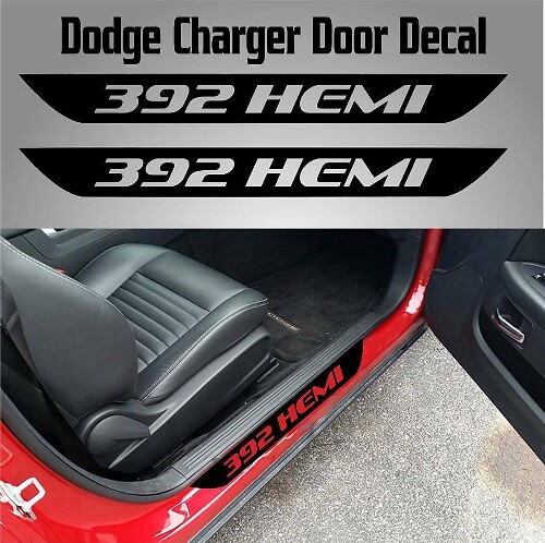 Autocollants vinyle pour seuil de porte 392 HEMI SRT pour Dodge Charger 2015-2017