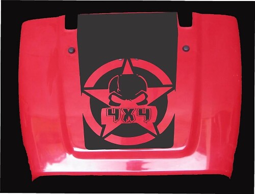 Autocollant en vinyle Capot 4x4 Masque à gaz pour Jeep Wrangler LJ TJ JK JKU