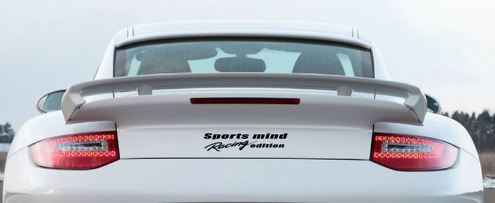 Sport esprit Racing edition vinyle autocollant sport tronc autocollant logo s'adapte PORSCHE BLK