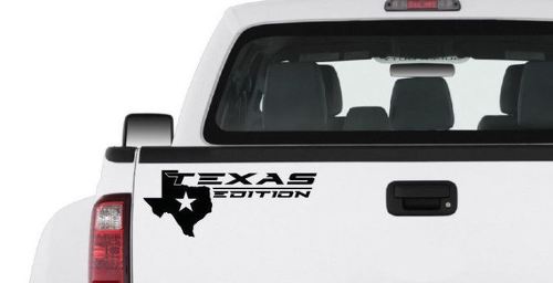 TEXAS EDITION Truck Vinyl Sticker autocollant sport racing logo carte Pickup lit NOIR