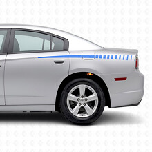 Autocollant vinyle latéral à bandes stroboscopiques dégressives pour Dodge Charger 2011-2014_2