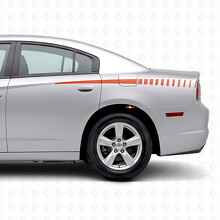 Autocollant vinyle latéral à bandes stroboscopiques dégressives pour Dodge Charger 2011-2014_3