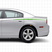 Autocollant vinyle latéral à bandes stroboscopiques dégressives pour Dodge Charger 2011-2014_4