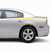 Autocollant vinyle latéral à bandes stroboscopiques dégressives pour Dodge Charger 2011-2014_5