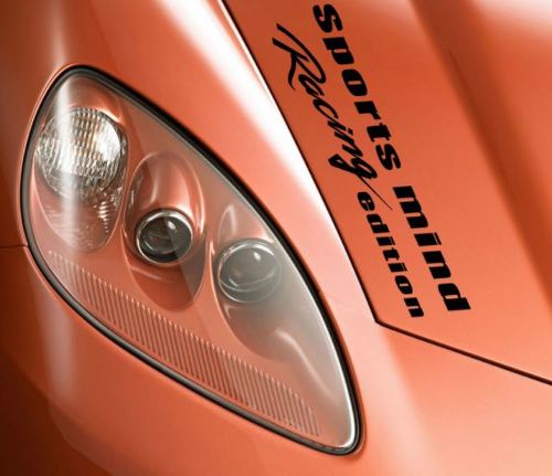 Sport esprit Racing édition vinyle autocollant sport autocollant logo s'adapte Corvette NOIR