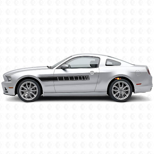 Kit d’autocollants latéraux en vinyle à damier pour Musclecar Musclecarmodel 2010-2014_1