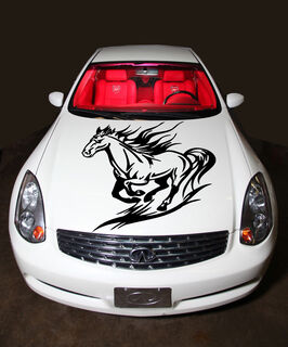 Cheval en cours d'exécution Mustang Animal mignon Design capot vinyle autocollant décalcomanies G26
