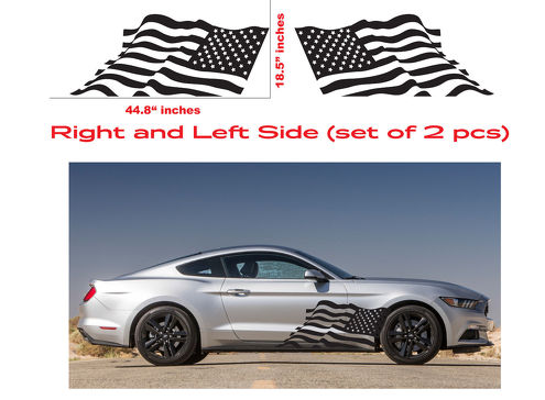 AMERICAN USA FLAG Ford Mustang Décalque Vinyle Porte Latérale Graphiques