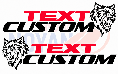 TEXT CUSTOM Cat Pair — Autocollant en vinyle (universel)