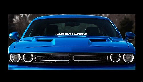Autocollant en vinyle American Muscle pour pare-brise Dodge