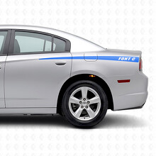 Autocollant vinyle latéral à bandes personnalisées effilées pour Dodge Charger 2011-2014_2